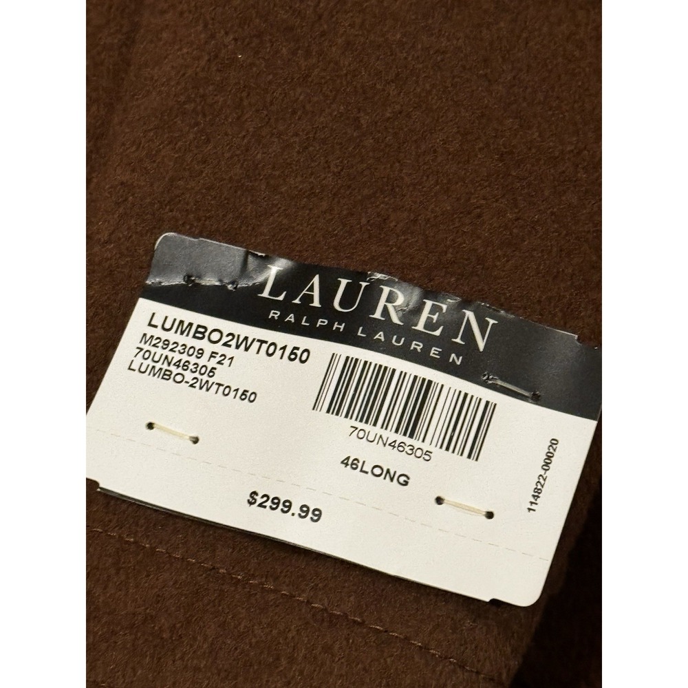 Polo Lauren Ralph Lauren Men's Double Breasted Wool Overcoat Jacket 46L New $300 - Picture 2 of 5